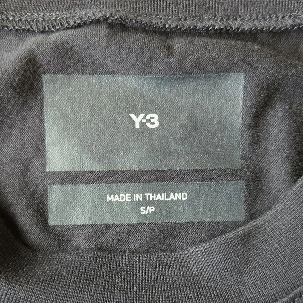 adidas Y-3 Brushstroke Graphic Logo T-Shirt Black/White Size Small HY1271